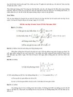 Đáp án đề thi vào lớp 10 môn Toán Hà Nội năm 2014