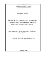Luận văn tóm tắt mối QUAN hệ GIỮA yếu tố văn hóa, CHẤN THƯƠNG tâm lý với NGUY cơ TRẦM cảm SAU SINH ở các bà mẹ tại HUYỆN THƯỜNG tín hà nội 