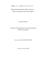 ỨNG DỤNG CNTT TRONG CÔNG tác văn THƯ tại CÔNG TY cố PHÀN CNTT SÔNG đà