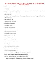 Đề thi thử đại học môn Văn khối C,D - Vụ GD tuyển sinh đại học năm 2014 (P1)