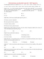 Đề thi thử đại học môn Hóa khối A,B có đáp án năm 2014 - THPT Nguyễn Du