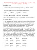 Đề thi thử đại học môn Tiếng Anh khối D,A1 lần 2 năm 2014 - THPT chuyên Lý Tự Trọng