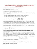 Đề thi thử đại học môn Toán khối B năm 2014 lần cuối THPT chuyên ĐH Vinh