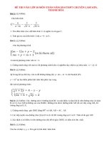 Đáp án đề thi vào lớp 10 môn Toán THPT chuyên Lam Sơn, Thanh Hóa