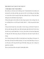 KHÁI NIỆM VỀ LẬP VÀ QUẢN LÝ DỰ ÁN ĐẦU TƯ