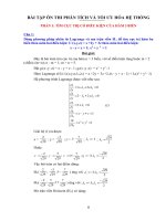 Bài tập ôn thi phân tích và tối ưu hóa hệ thống