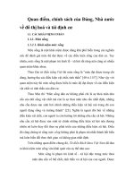 Quan điểm, chính sách của đảng, nhà nước về đô thị hoá và tái định cư  