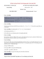 Đề thi vào lớp 10 môn Toán tỉnh Tuyên Quang năm 2014