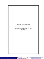 Tiêu chuẩn kỹ năng nghề  Tên nghề: Sửa chữa thiết bị may