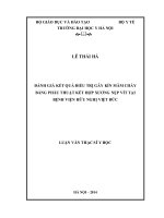 đánh giá kết quả điều trị gãy kín mâm chày bảng phẫu thuật kết hợp xương nẹp vít tại bệnh viện hữu nghị việt đức
