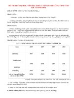 Đề thi thử đại học môn Địa lý năm 2014 trường THPT Vĩnh Lộc