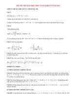 Đề thi thử đại học môn Toán khối D năm 2014
