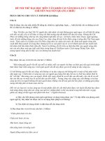 Đề thi thử đại học môn Văn khối C,D lần 3 năm 2014 THPT Nguyễn Quang Chiêu