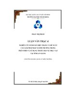 NGHIÊN cứu ĐÁNH GIÁ HIỆN TRẠNG và đè XUẤT các GIẢI PHÁP bảo vệ môi TRƯỜNG TRONG PHÂN PHỐI và sử DỤNG THUỐC bảo vệ THỤC vật tại TỈNH AN GIANG 