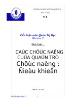 Bài tiểu luận nhóm 7 quản trị học