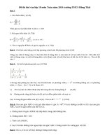 Đề thi thử vào lớp 10 môn Toán năm 2014 trường THCS Đồng Thái -Tây Hồ - Hà Nội