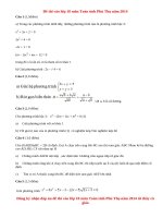 Đáp án đề thi vào lớp 10 môn Toán tỉnh Phú Thọ năm 2014