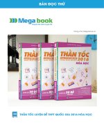 Luyện thi thần tốc môn hóa học THPT Quốc Gia