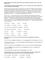 Đề thi thử tốt nghiệp THPT môn Anh có đáp án năm 2014 - THPT Việt Đức