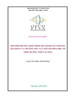 Đổi mới phương pháp kiểm tra đánh giá chương halogen và chương oxi lưu huỳnh (hóa học 10) theo hướng tiếp cận pisa 