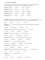 Đề thi thử tốt nghiệp THPT môn Anh có đáp án năm 2014 (P3)