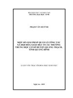 Một số giải pháp quản lí công tác xã hội hóa giáo dục ở các trường trung học cơ sở huyện quảng trạch, tỉnh quảng bình 