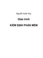 Giáo trình kiểm định phần mềm
