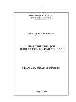 phát triển du lịch ở thị xã cửa lò, tỉnh nghệ an 