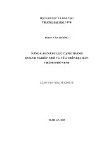 Nâng cao năng lực cạnh tranh doanh nghiệp nhỏ và vừa trên địa bàn thành phố vinh 