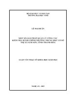 Một số giải pháp quản lý công tác kiểm tra hành chính trường trung học cơ sở thị xã sầm sơn, tỉnh thanh hóa 