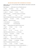 Đề thi thử đại học môn Anh khối D,A1 có đáp án năm 2014 (P13)