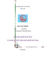 TRANH CHẤP đất ĐAI và GIẢI QUYẾT TRANH CHẤP đất ĐAI