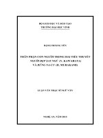 Thân phận con người trong hai tiểu thuyết người đẹp say ngủ (y  kawabata) và rừng na uy (h  murakami) 