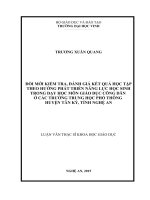 Đổi mới kiểm tra, đánh giá kết quả học tập theo hướng phát triển năng lực học sinh trong dạy học môn giáo dục công dân ở các trường trung học phổ thông huyện tân kỳ, tỉnh nghệ an 