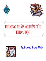 BÀI GIẢNG PHƯƠNG PHÁP NGHIÊN cứu KHOA học TRƯỜNG đại học cần THƠ