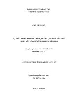 Sự phát triển kinh tế   xã hội của cộng hòa dân chủ nhân dân lào 