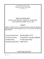 Nghiên cứu, thiết kế, chế tạo và ứng dụng hệ thống tự động hoá điều khiển, giám sát các thông số môi trường phục vụ các cơ sở sản xuất cá, tôm giống tại tỉnh thái bình 