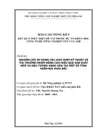 NGHIÊN cứu áp DỤNG các GIẢI PHÁP kỹ THUẬT và THỊ TRƯỜNG NHẰM NÂNG CAO HIỆU QUẢ sản XUẤT NGÔ và đậu TƯƠNG HÀNG hóa tại một số TỈNH MIỀN núi PHÍA bắc 