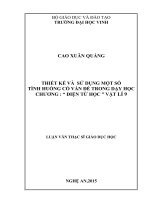 Thiết kế và sử dụng một số tình huống có vấn đề trong dạy học chương điện từ học vật lí 9 