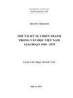 Thể tài ký sự chiến tranh trong văn học việt nam giai đoạn 1945   1975 