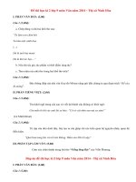 Đề thi học kì 2 lớp 9 môn Văn năm 2014