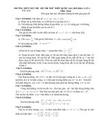 Đề thi thử THPT quốc gia năm 2016 môn toán lần 1   THPT việt trì 