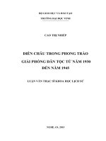 Diễn châu trong phong trào cách mạng giải phóng dân tộc từ năm 1930 đến năm 1945 