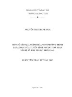 Một số kết quả chỉnh hóa cho phương trình parabolic nửa tuyến tính ngược thời gian với hệ số phụ thuộc thời gian 