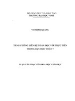Tăng cường liên hệ toán học với thực tiễn trong dạy học toán 7 