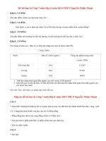 Đề thi học kì 2 lớp 7 môn Địa THCS Nguyễn Thiện Thuật năm 2014