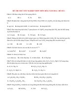 Đề thi thử tốt nghiệp THPT môn Hóa năm 2014 (P1)