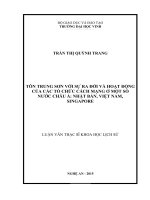 Tôn trung sơn với sự ra đời và hoạt động của các tổ chức cách mạng ở một số nước chấu á 