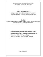 Nghiên cứu và phát triển nguồn gen cây lạc chịu hạn cho vùng trung du và miền núi phía bắc 