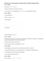 Đề thi học kì 2 lớp 12 môn Toán năm 2014 - THPT Trần Nhân Tông